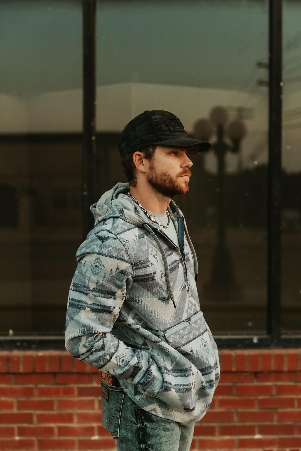 Men's Aztec 1/4 Zip Hoodie