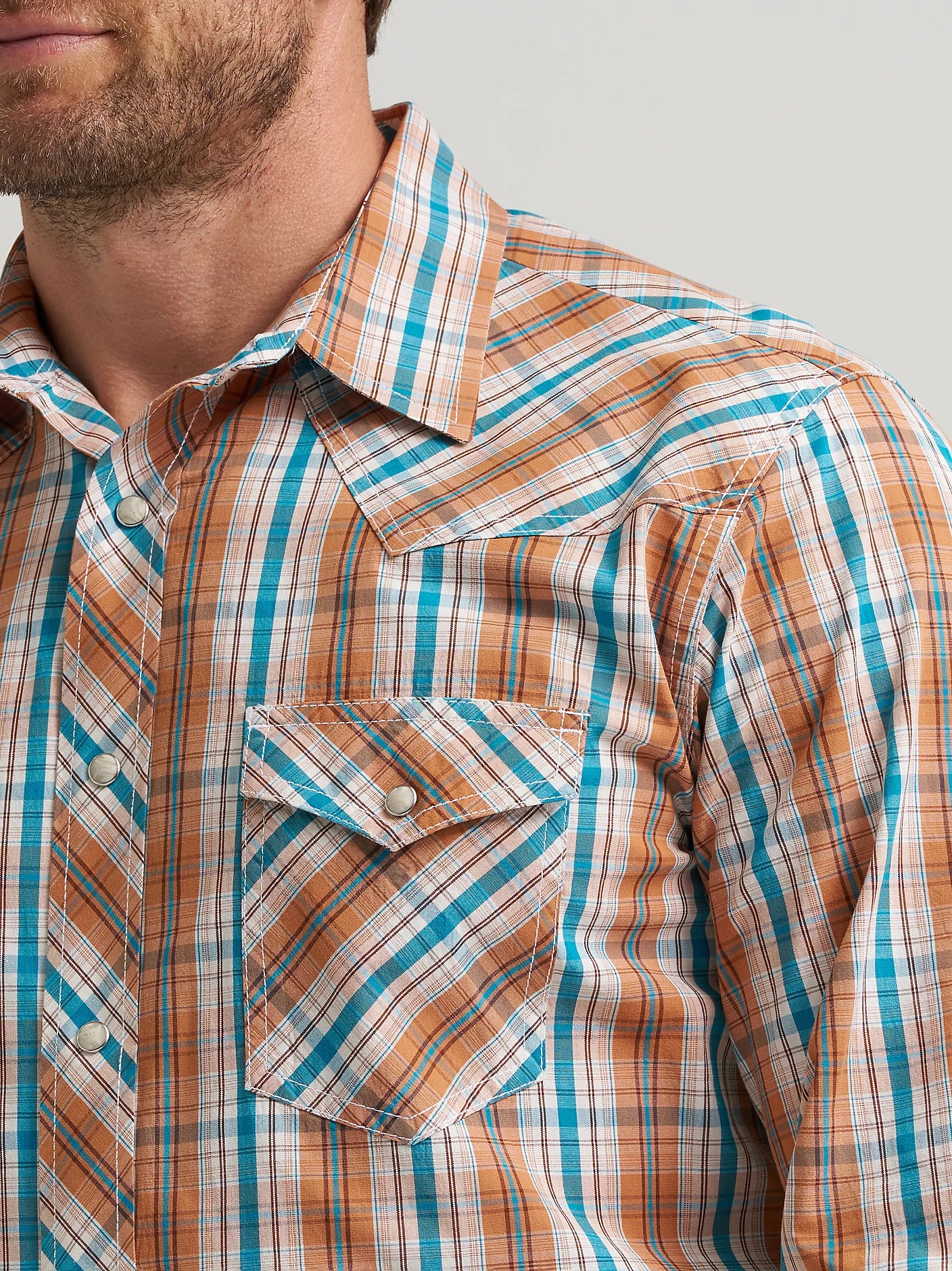 Orange & Teal Plaid