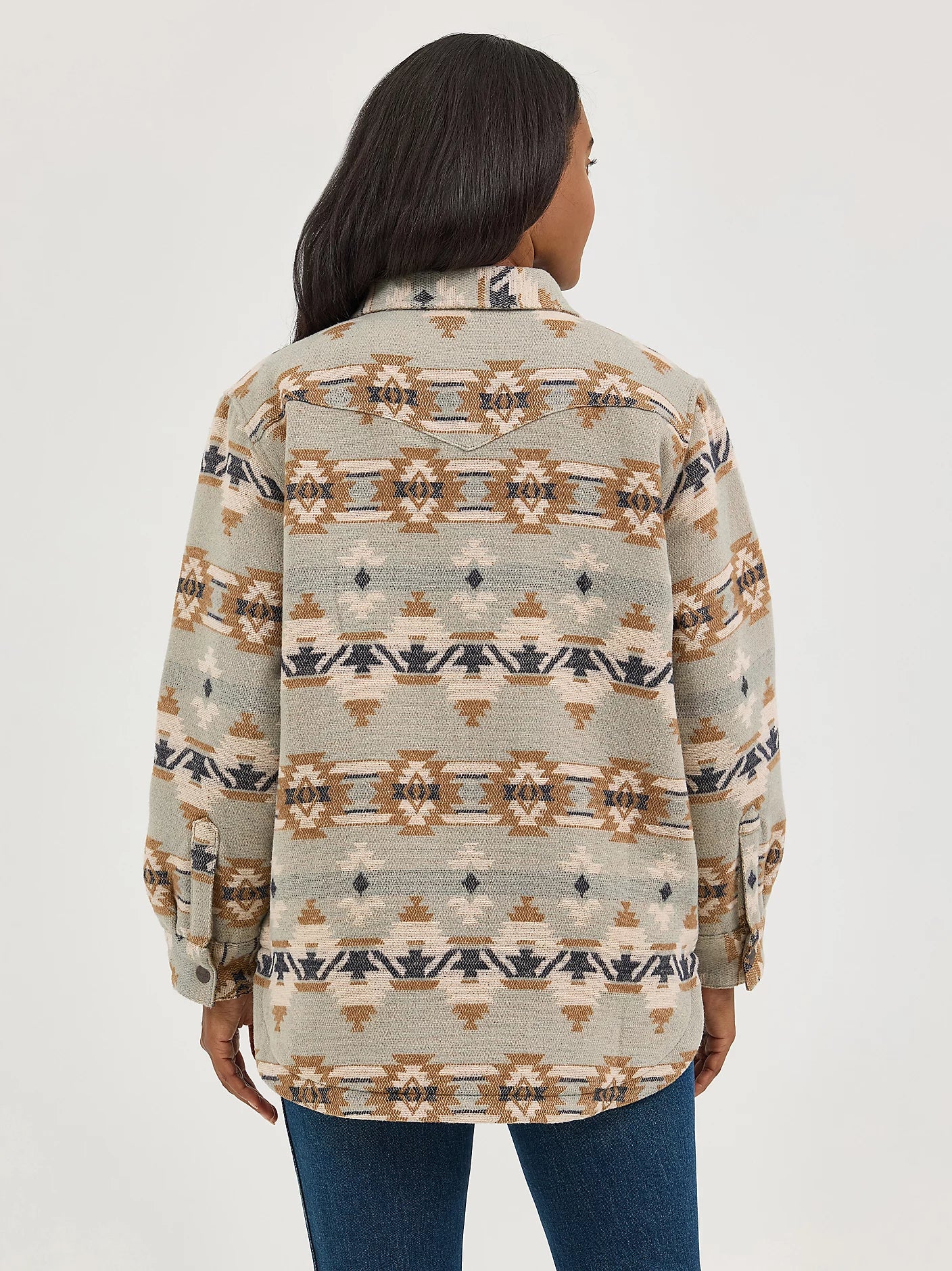 Earth Tone Aztec Shacket- Quilt Lined