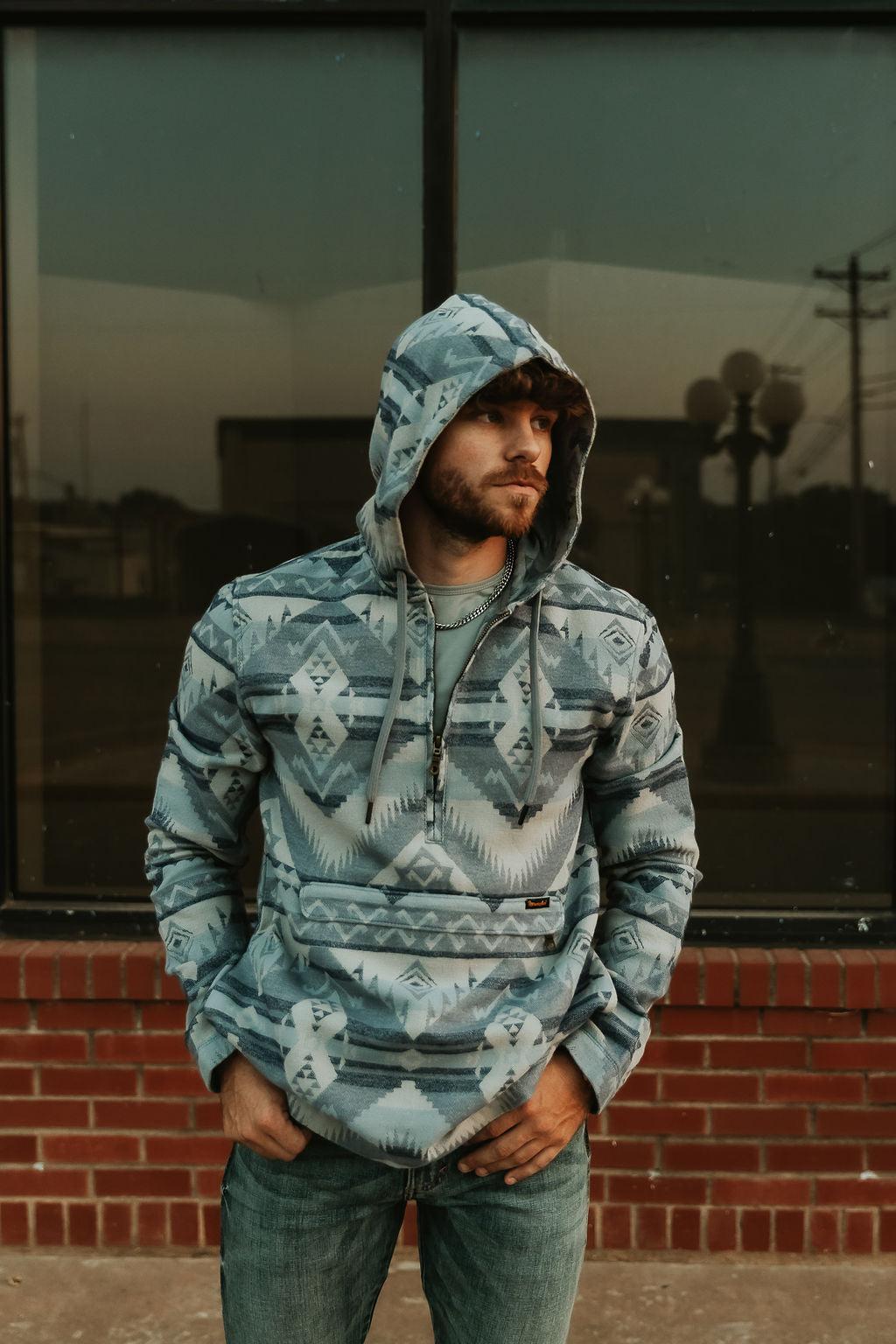 Men's Aztec 1/4 Zip Hoodie