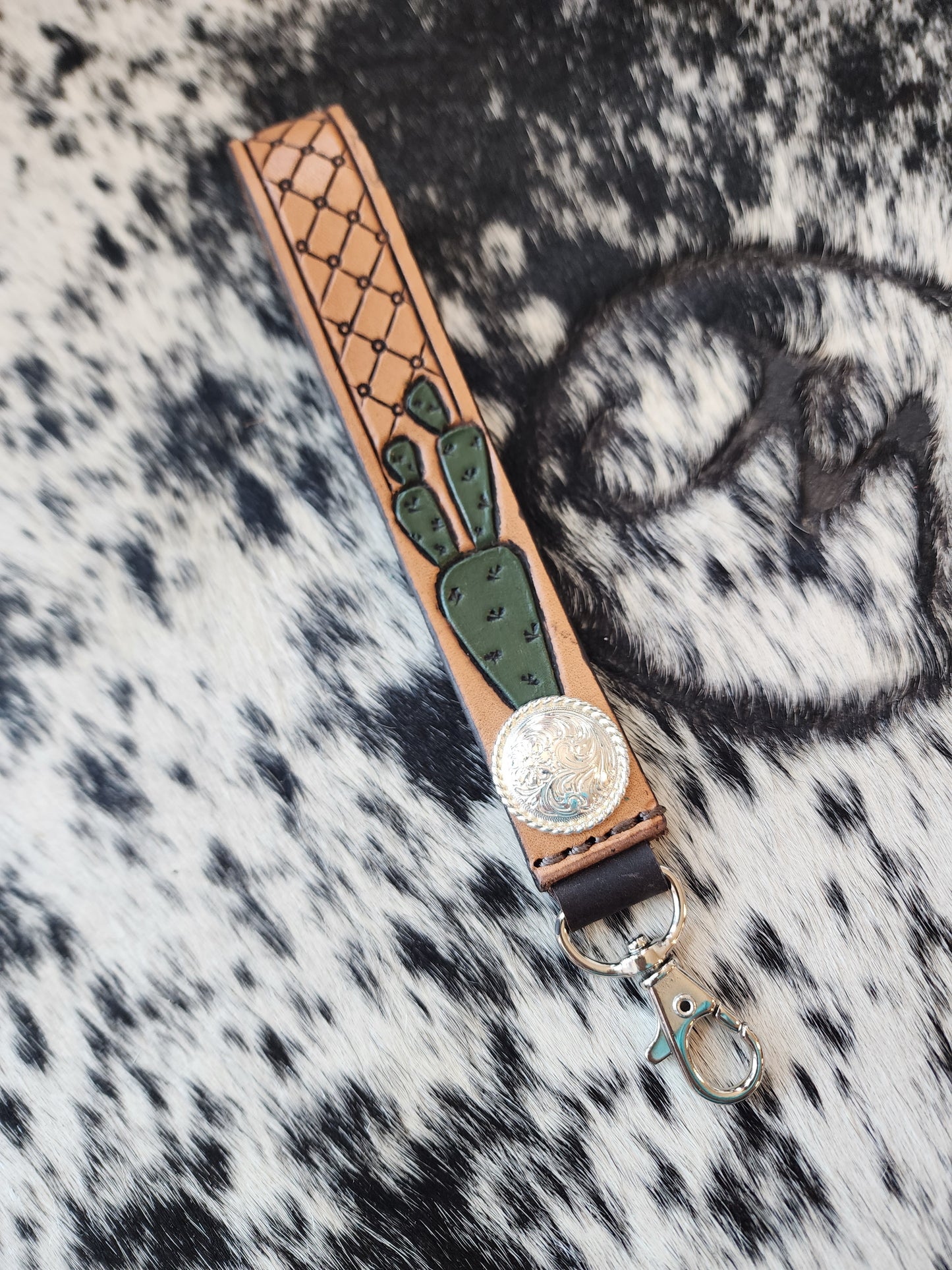 Tooled Wristlet Strap