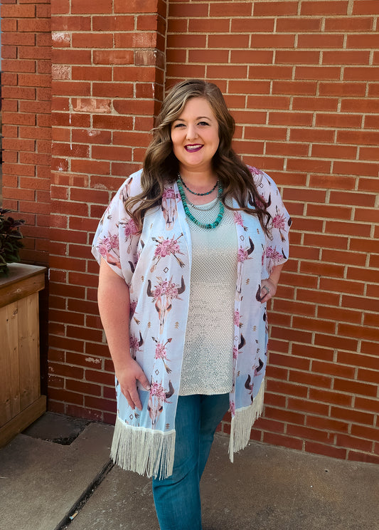 Boho Skull Kimono