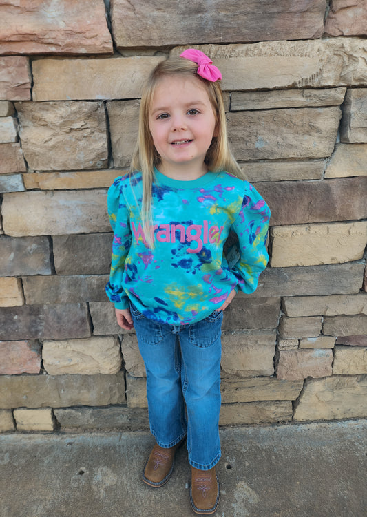 Girls Tye Dye Sweater