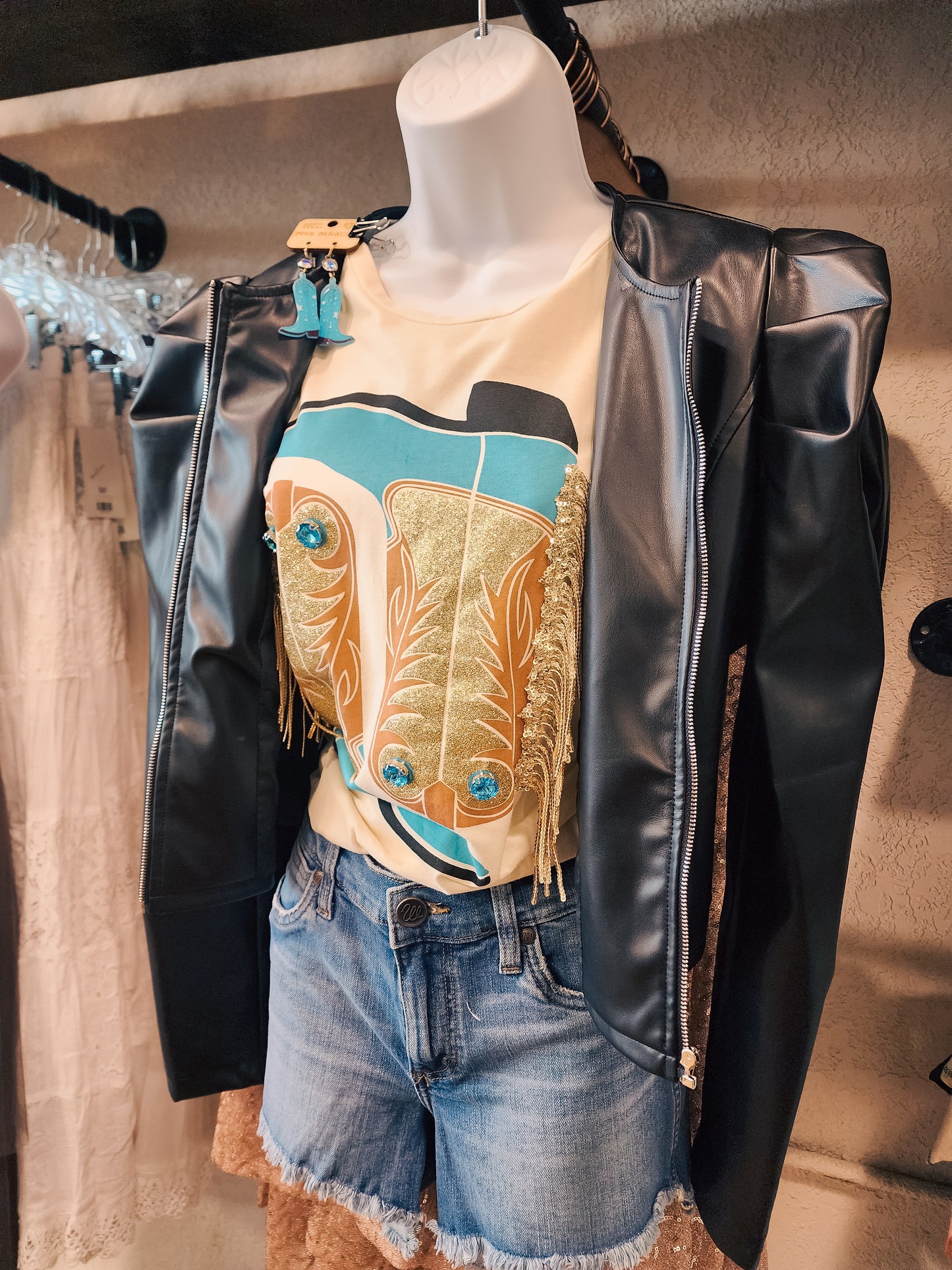 Black leather jacket