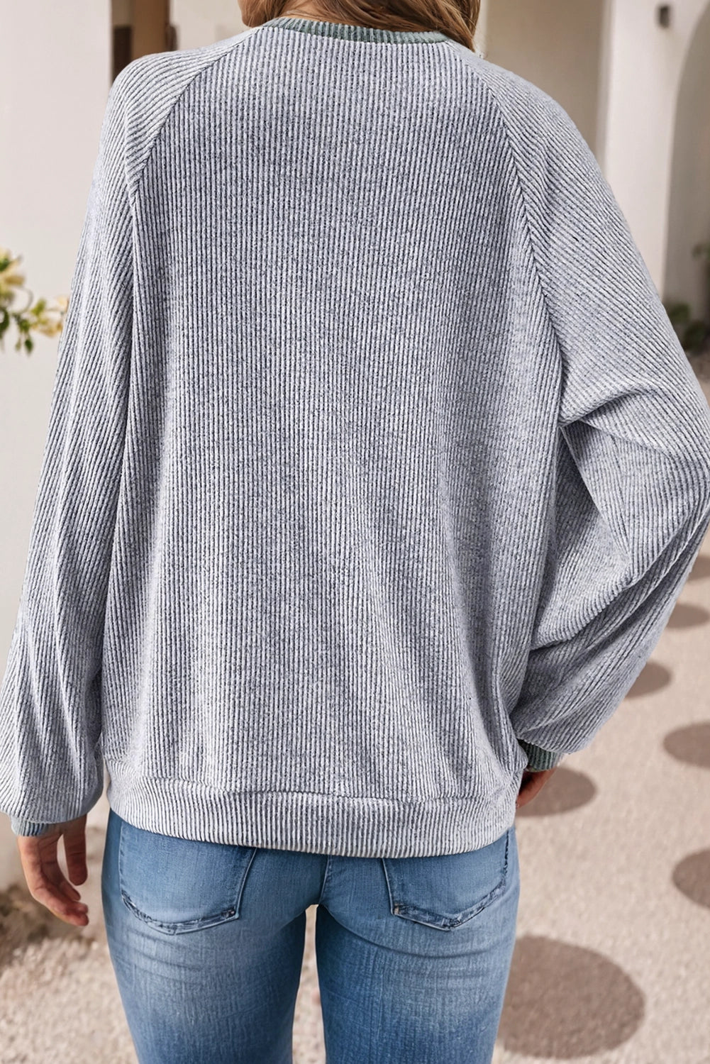 Ribbed Contrast Sweater