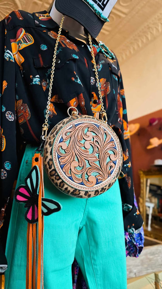 Midnight Rodeo- Round clutch