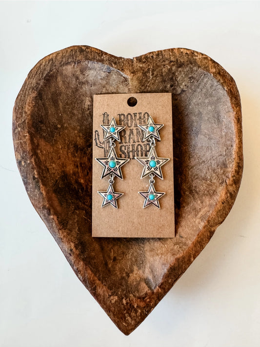 Dangle Star Earrings