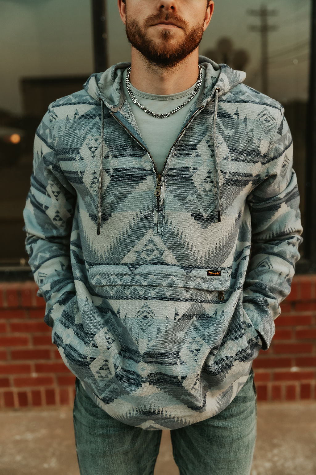 Men's Aztec 1/4 Zip Hoodie