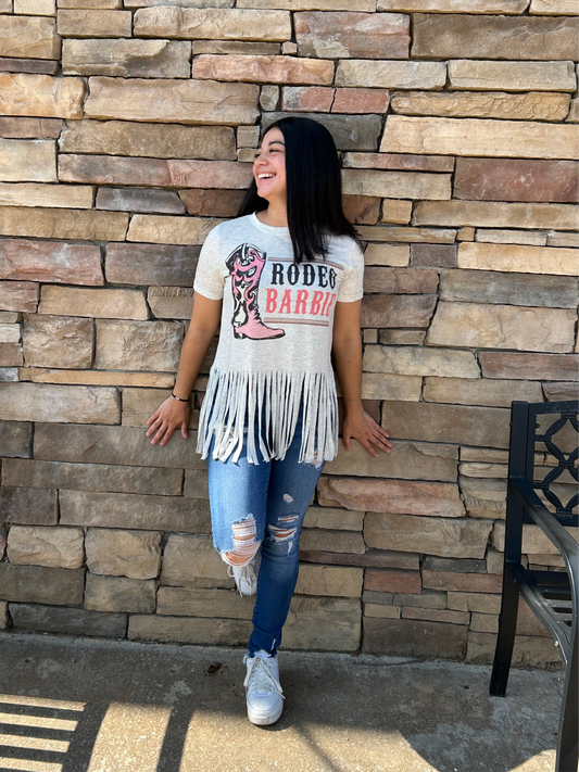 Rodeo Barbie Crop Fringe
