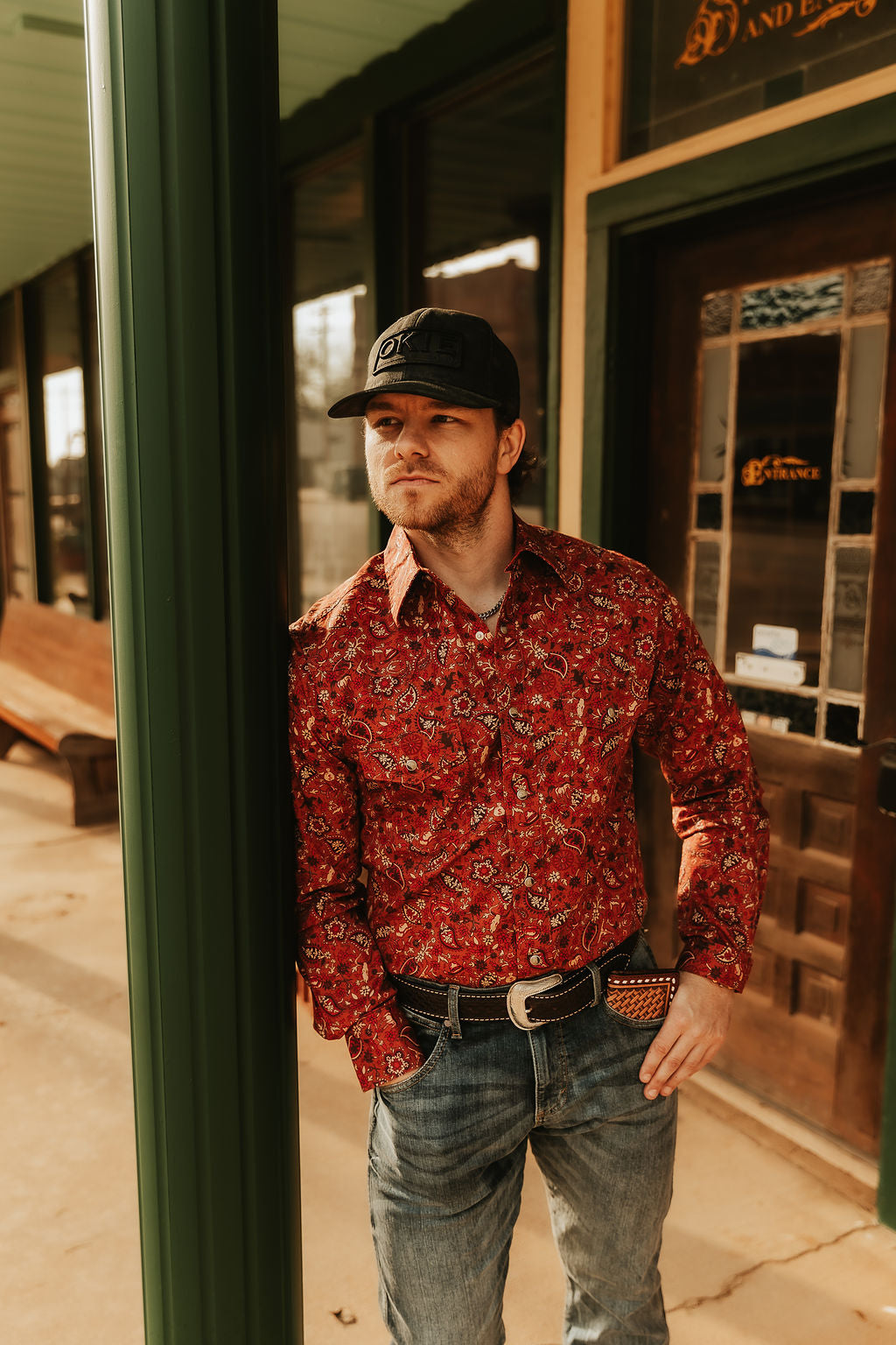 Coconut Cowboy Pearl Snap - Orange