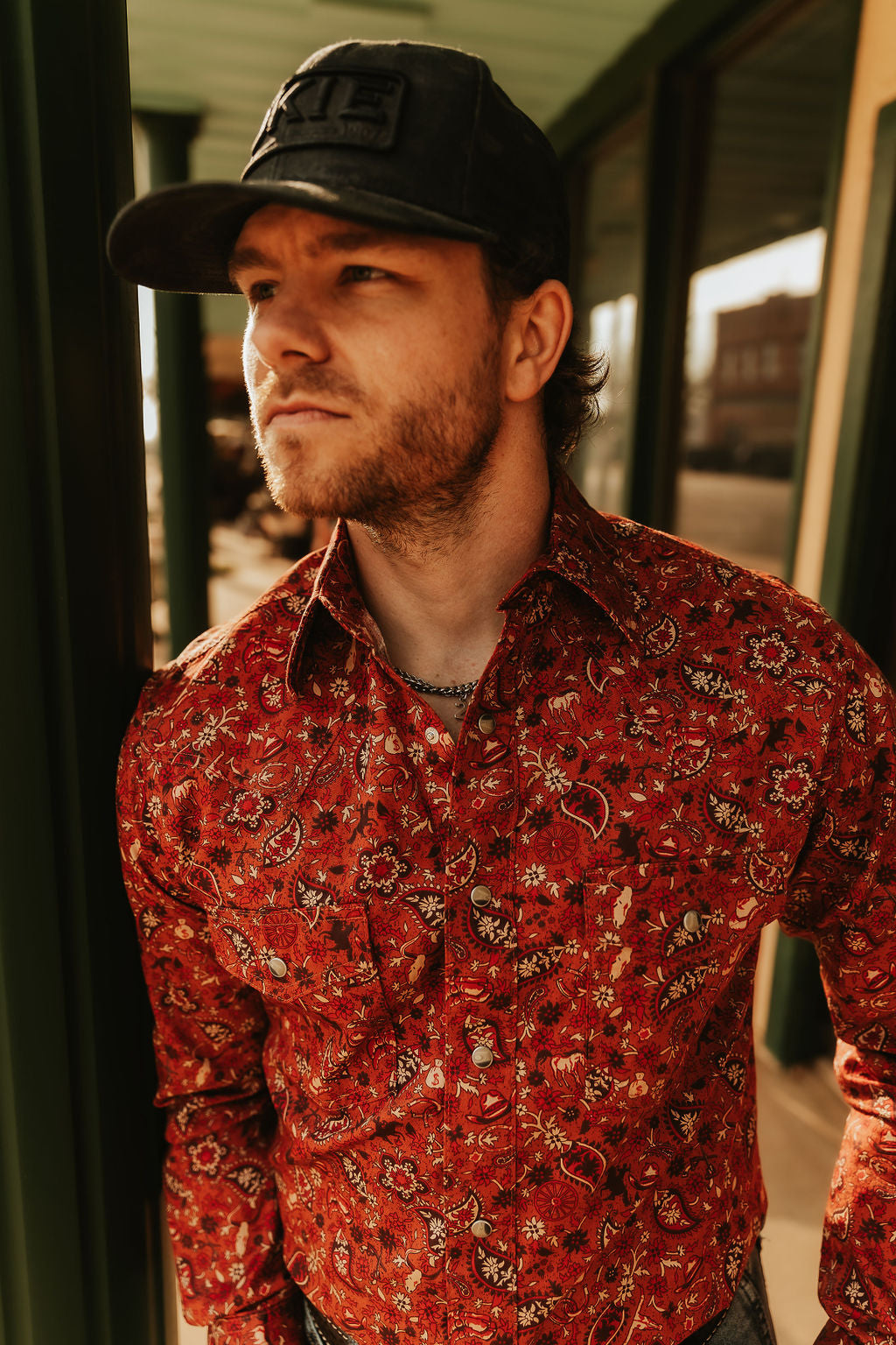 Coconut Cowboy Pearl Snap - Orange
