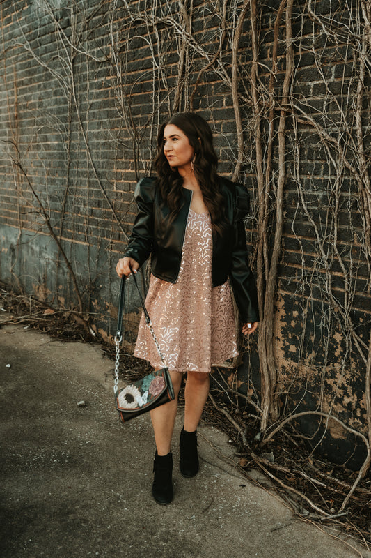 Black leather jacket