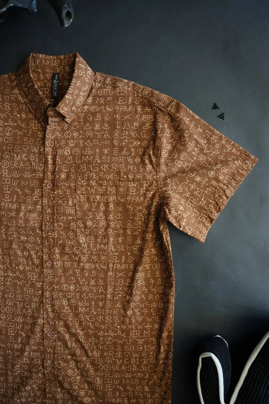Brand Your Cattle Short Sleeve Button-up