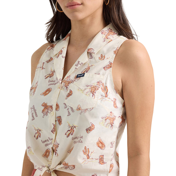 Sleeveless Punchy Top