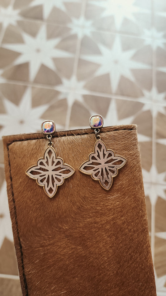 Silver/Gold accent earrings