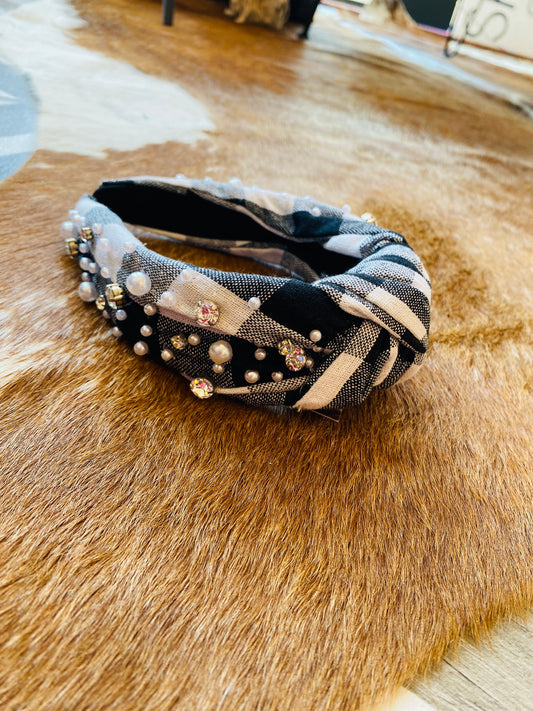 Plaid head band