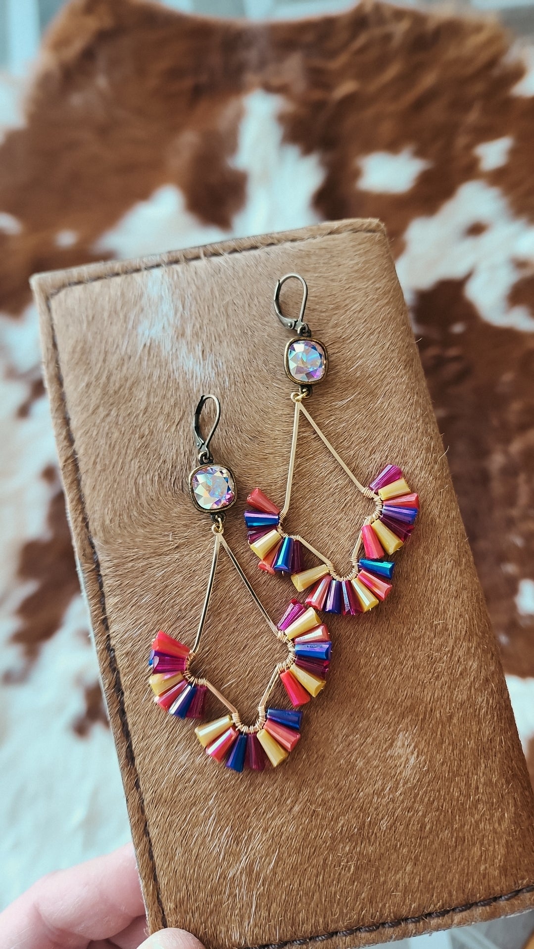Fluted Earrings- Multicolor