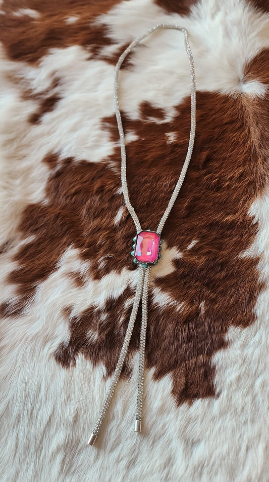 Rhinestone Lariat Necklace