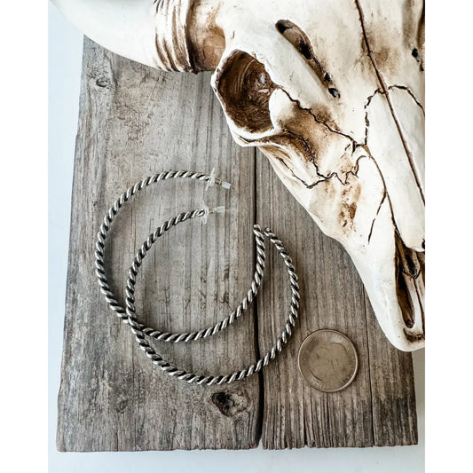 Large Twisted Rope Hoops 2.75”