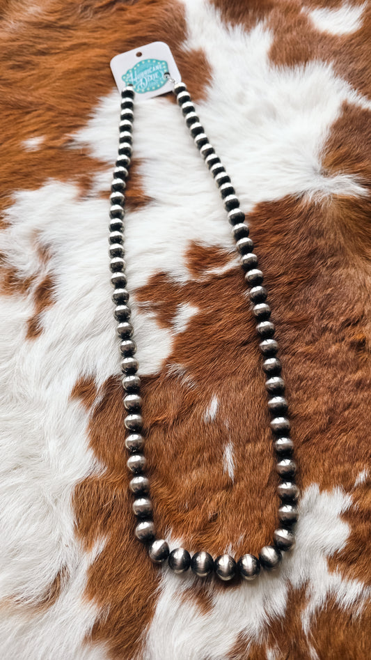 10MM Navajo Pearl Necklace 30"