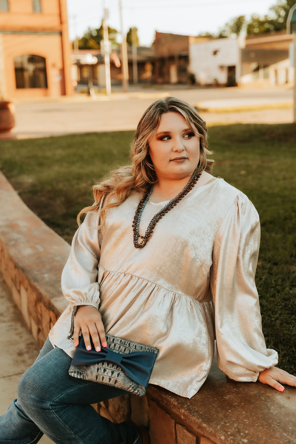 Champagne Shimmer Top