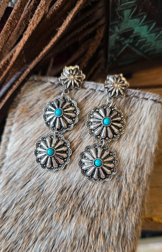 Concho Earrings- Round