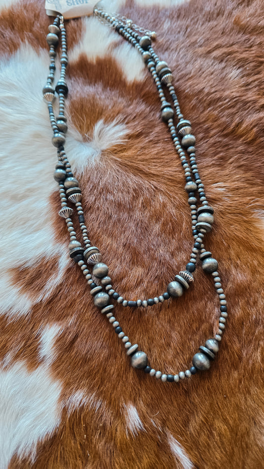Layered Navajo Pearl Necklace