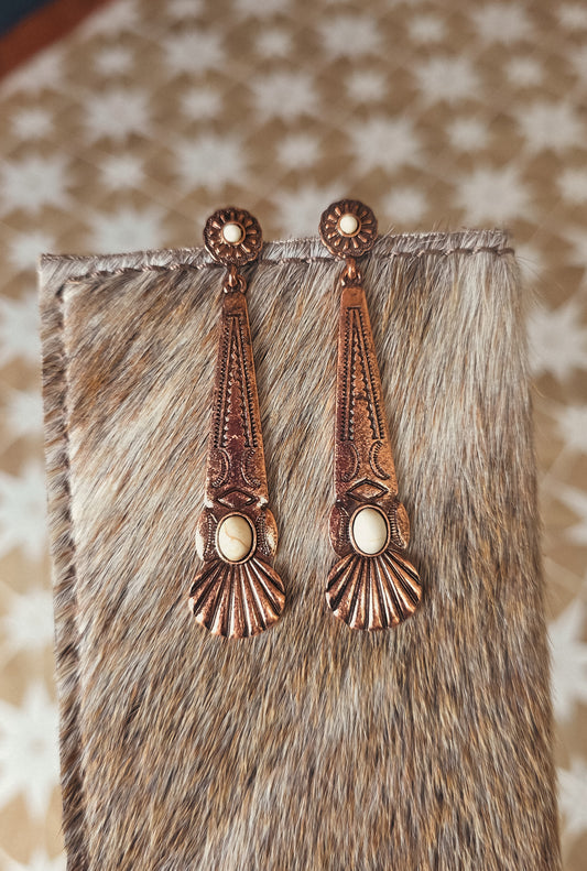 Copper Dangle Earrings