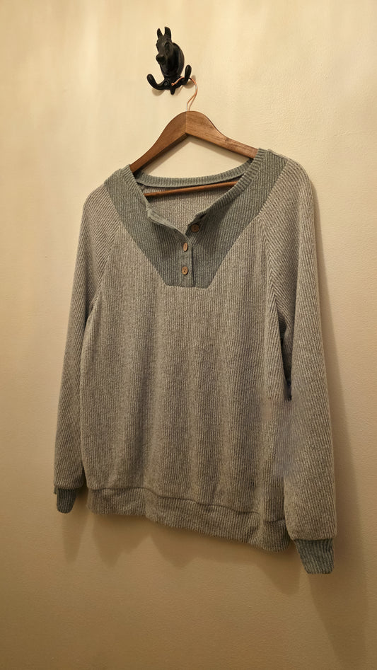 Ribbed Contrast Sweater