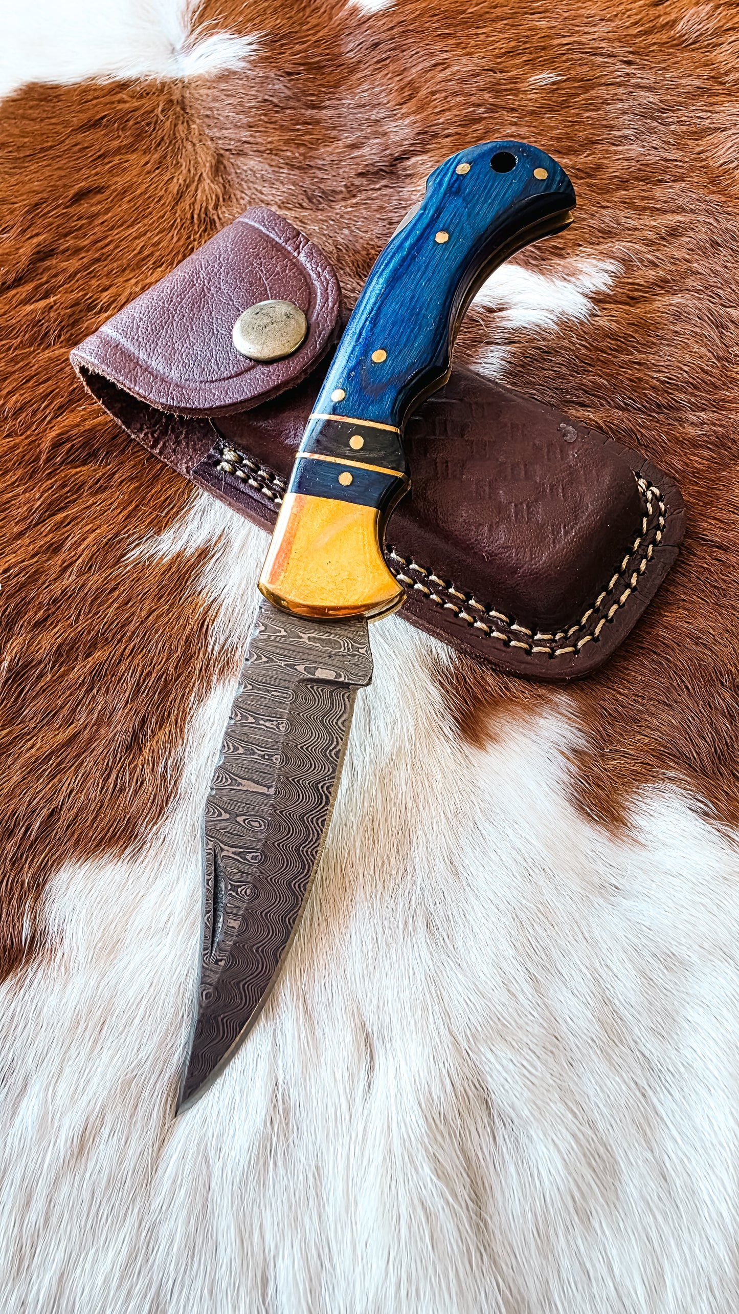 Blue Diamond Wood Pocket Knife