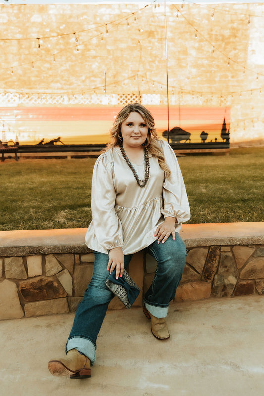 Champagne Shimmer Top