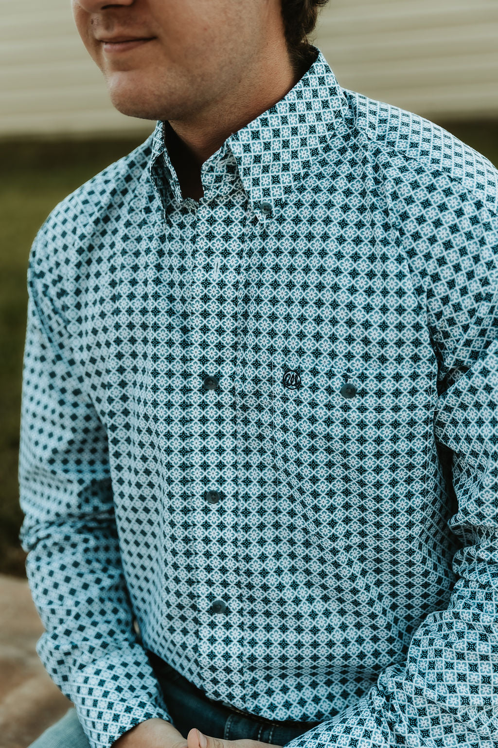 Blue Edelweiss Wrangler - Buttons