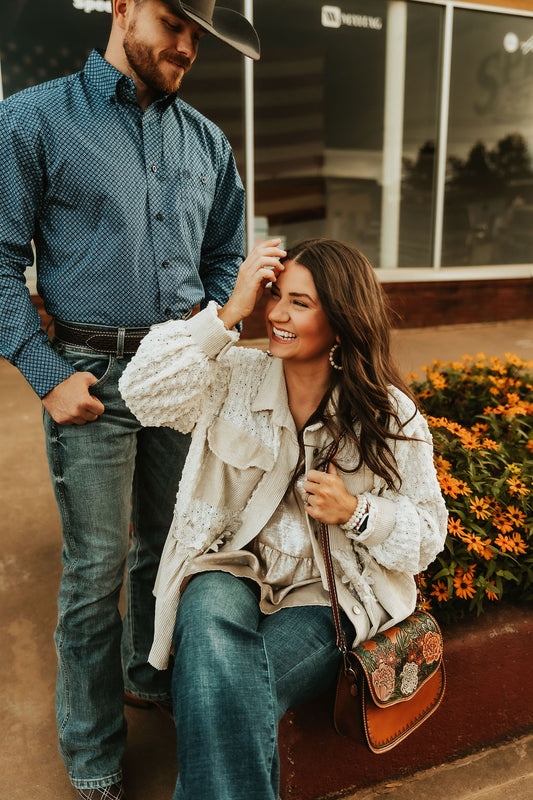 White Flower Shacket