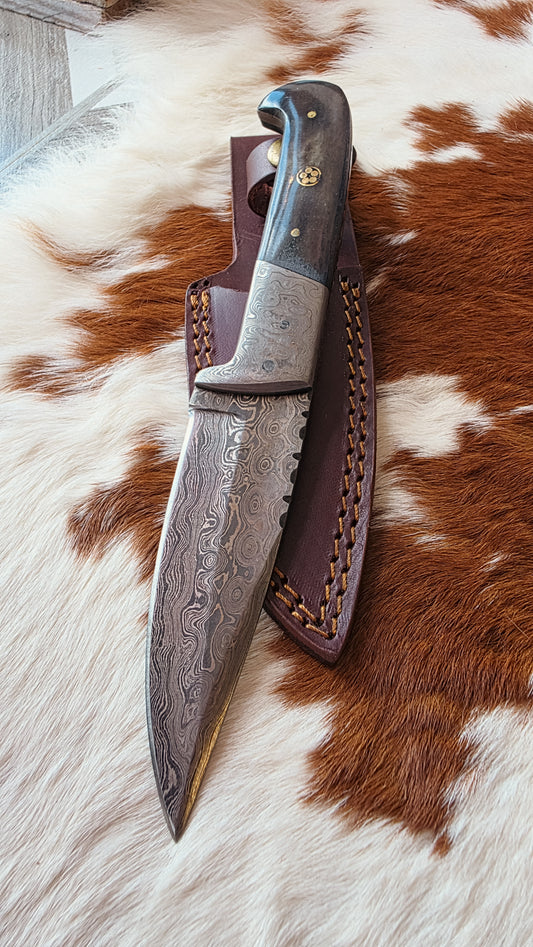 Dyed Bone Hunting Knife