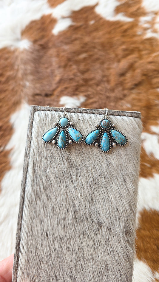 Squash Blossom Dangle Earrings