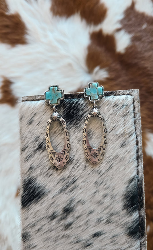 Aztec Cross Earrings