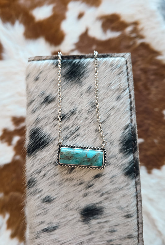 Turquoise Bar Necklace