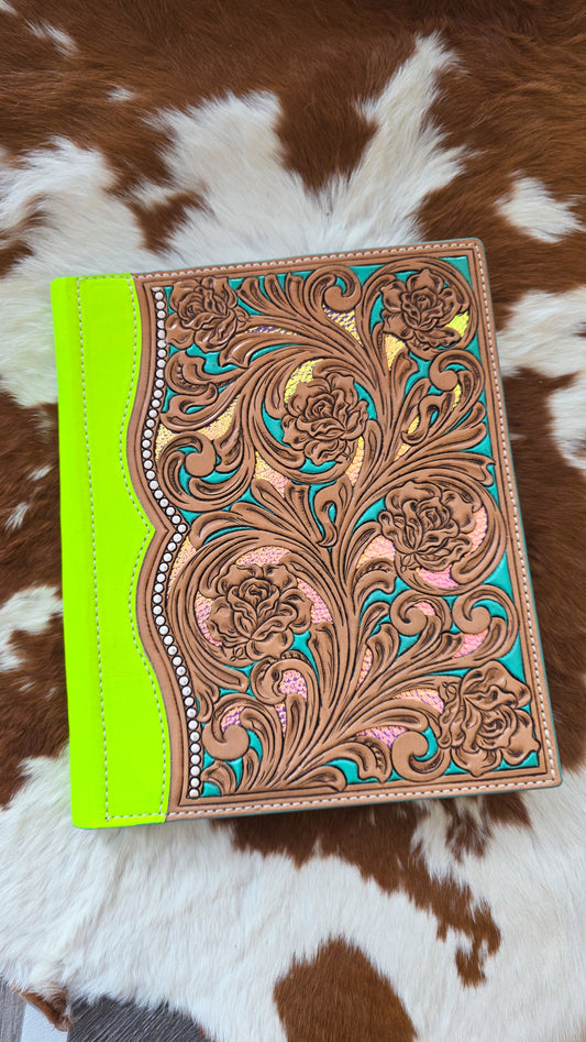 Neon Rose Garden Planner Cover