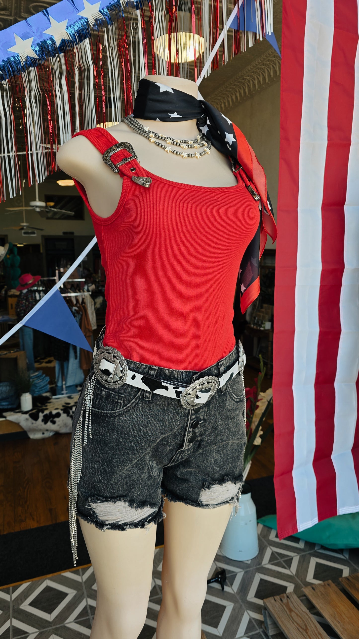 Buckle-Up Body Suit- Red