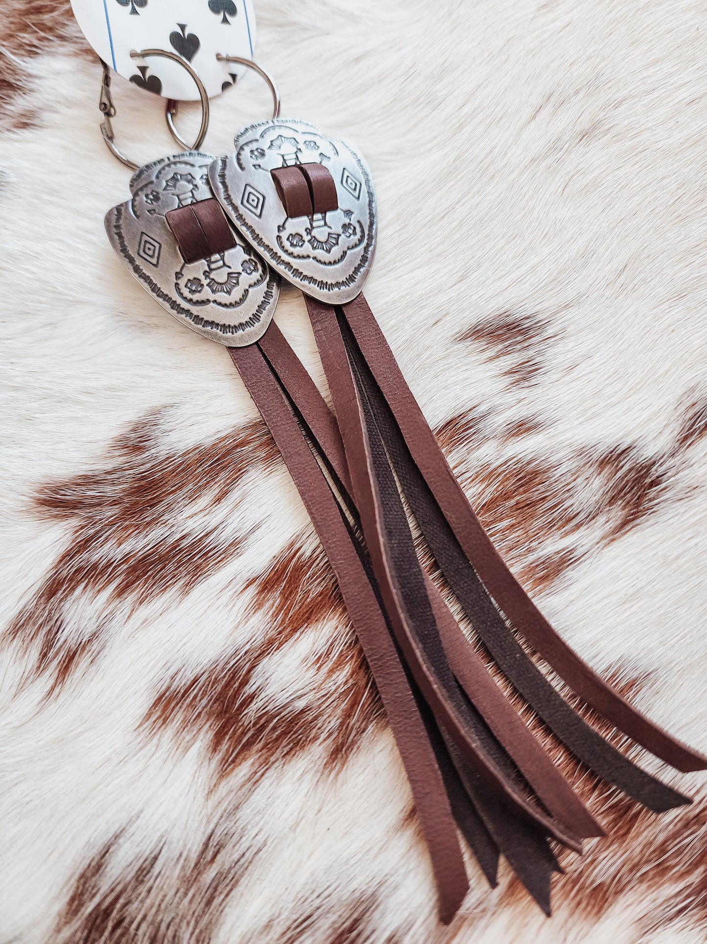 Concho arrowhead earrings