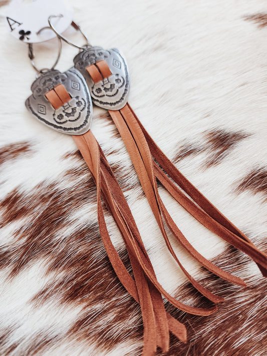 Concho arrowhead earrings