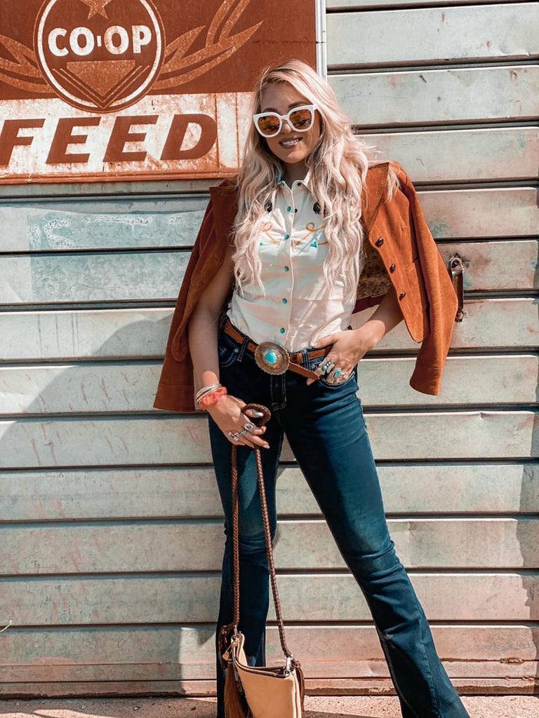 AB Darlin in Glam White Sunglasses