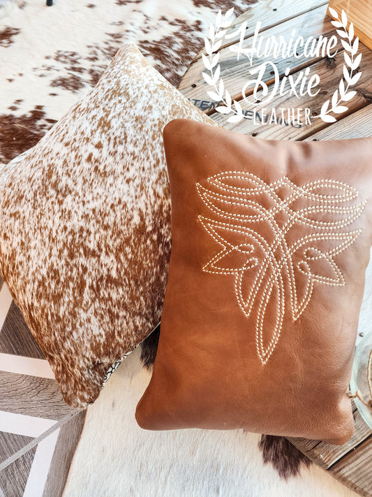 Boot stitched pillows
