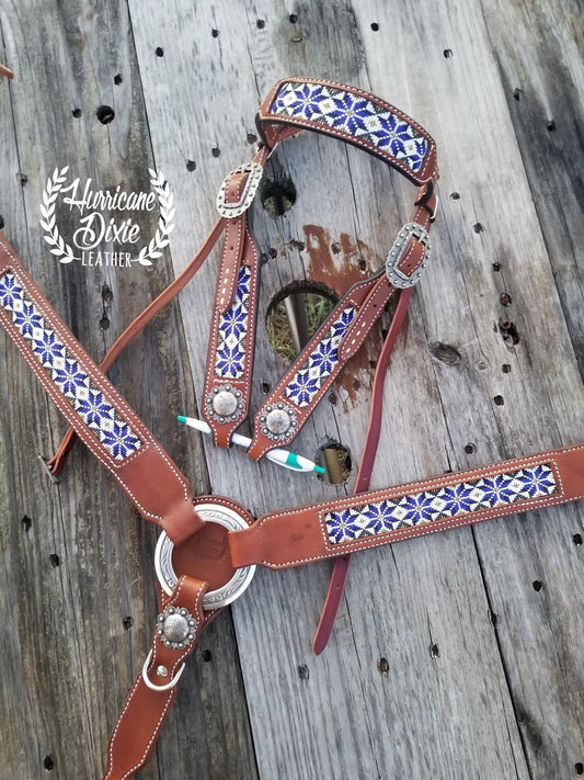 Blue And White Tack Set