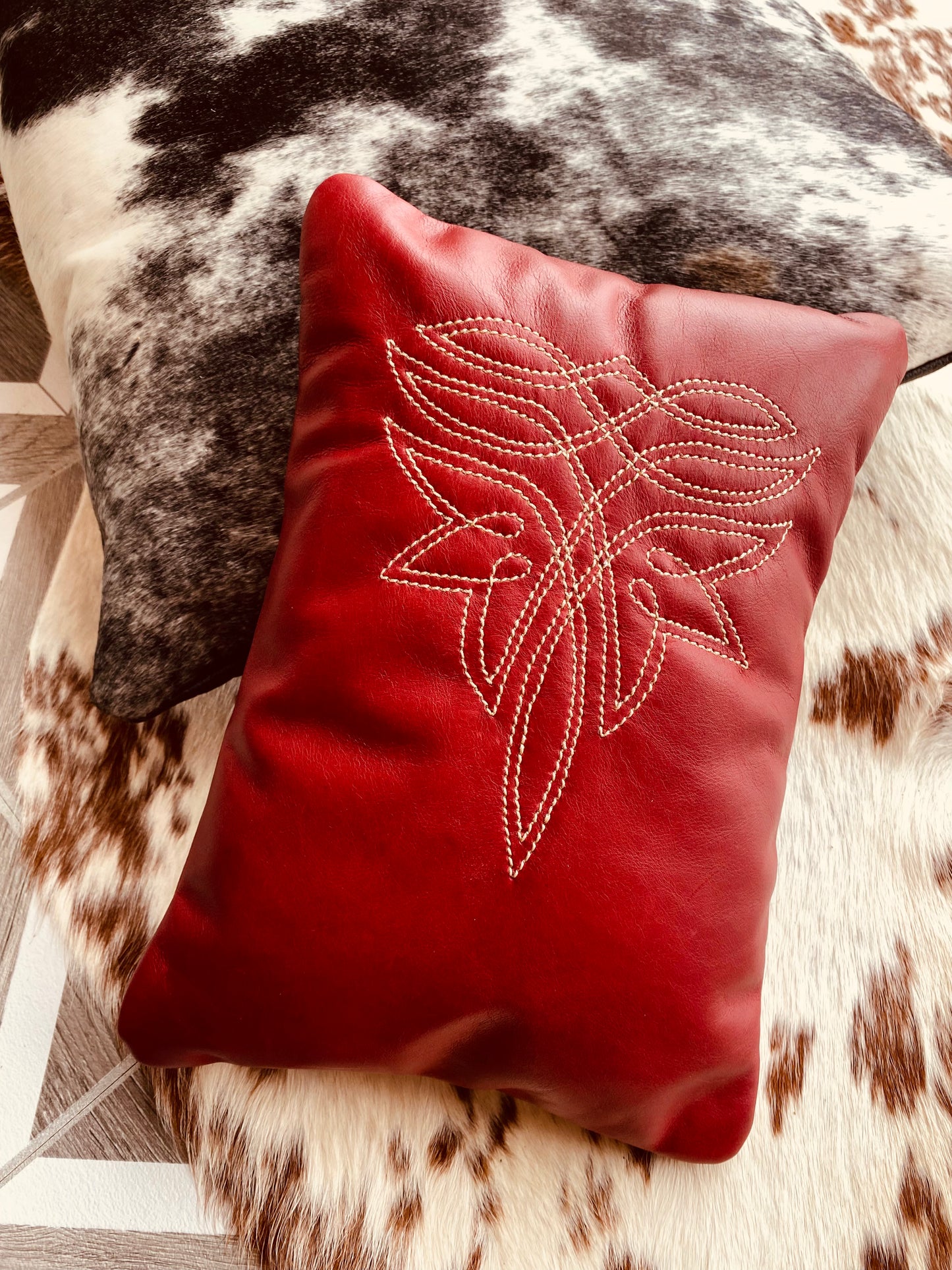 Boot stitched pillows