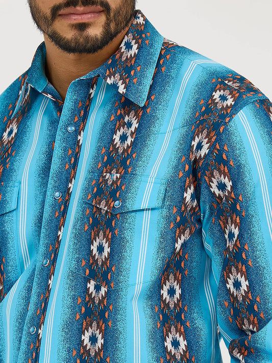 Blue Checotah - Pearl Snap