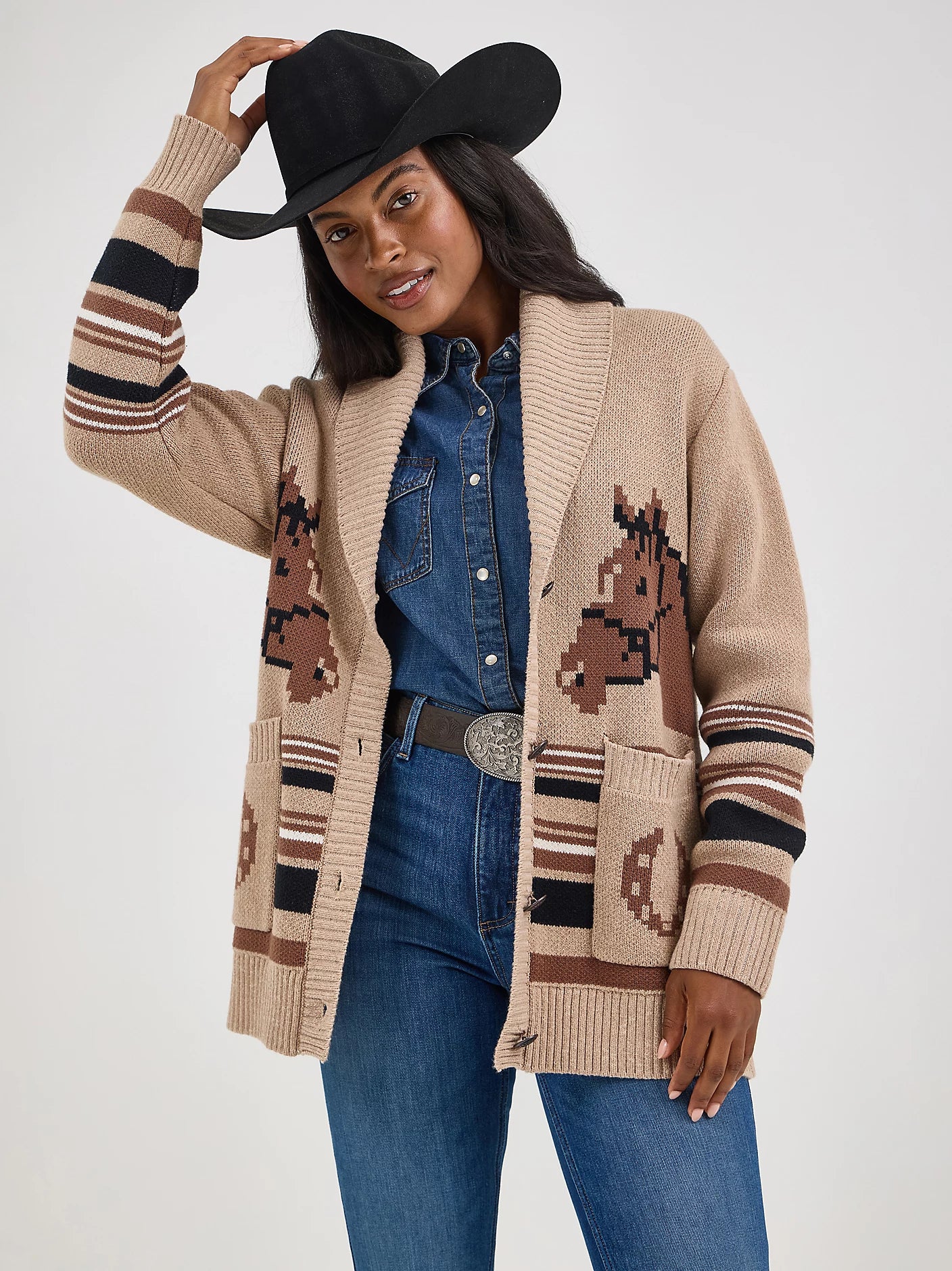 Retro Horse Cardigan
