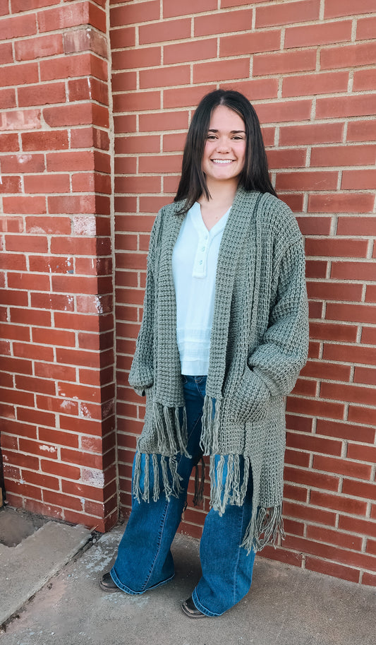 Sage Blanket Cardigan