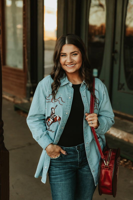 Retro Bronc Denim Shirt