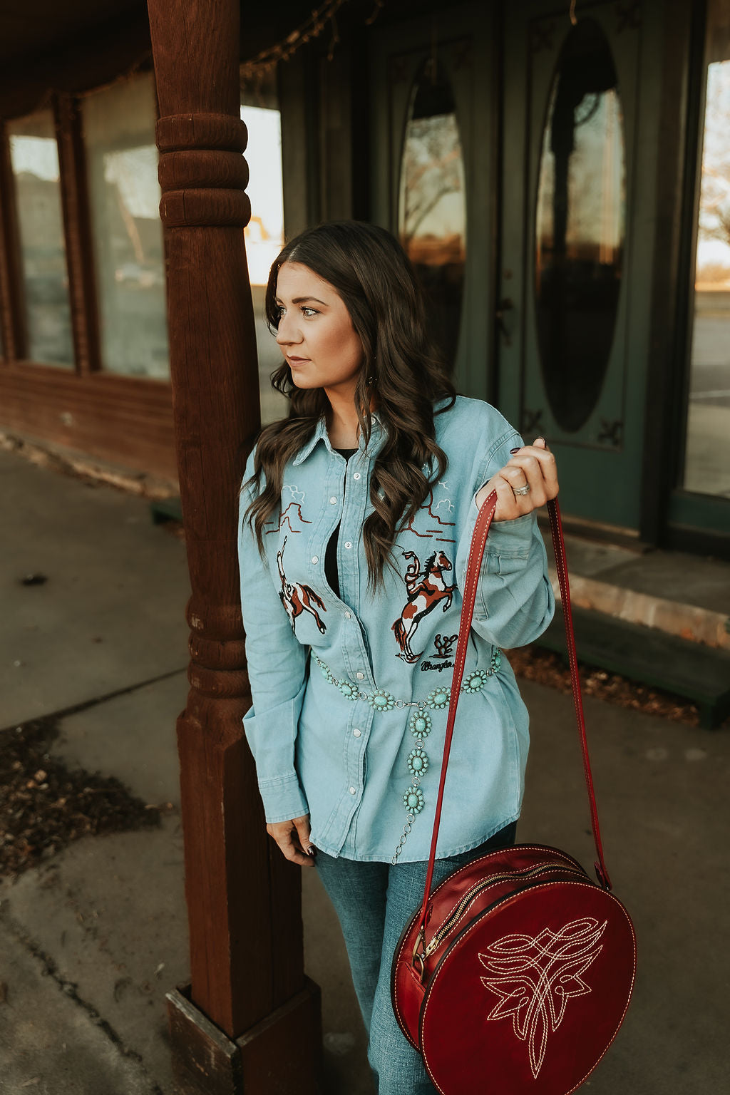 Retro Bronc Denim Shirt